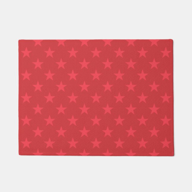 Felpudo patrón de estrellas rojas (Anverso)