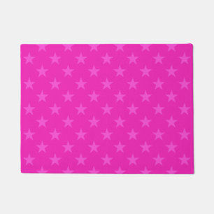 Felpudo Patrón de estrellas rosadas