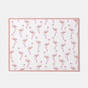 Felpudo Patrón de flamenco de verano acuático