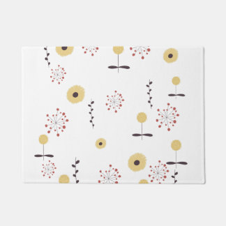 Felpudo Patrón de flor silvestre Boho