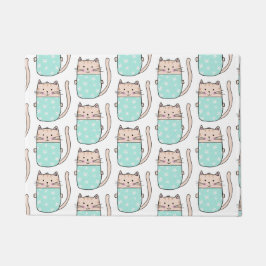Felpudo Patrón de gato divertido