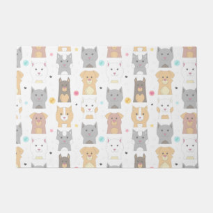 Felpudo Patrón de gato y perro