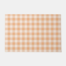 Patrón de Gingham de Peach White Checkered