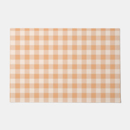 Felpudo Patrón de Gingham de Peach White Checkered