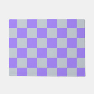 Felpudo Patrón de Gingham de Purple Checkered