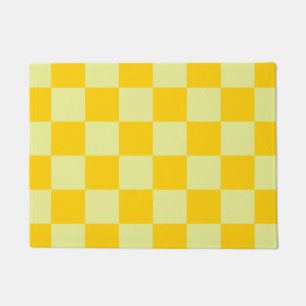 Felpudo Patrón de Gingham de Yellow Checkered