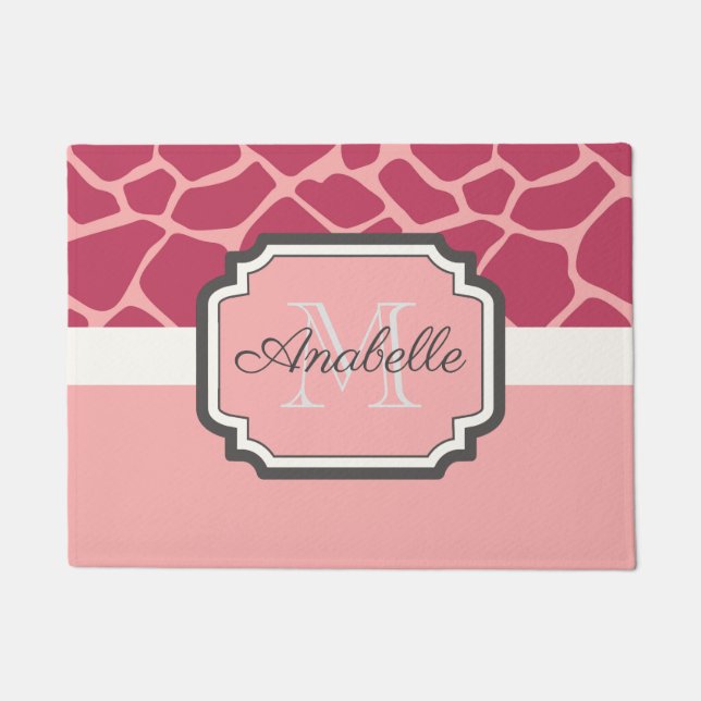 Felpudo Patrón de guijarros rosados (Anverso)