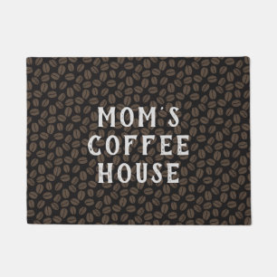 Felpudo Patrón de habas de café Café personalizado