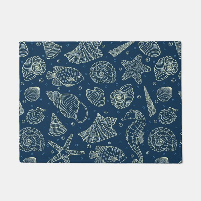 Felpudo Patrón de habitantes oceánicos 2 (Anverso)