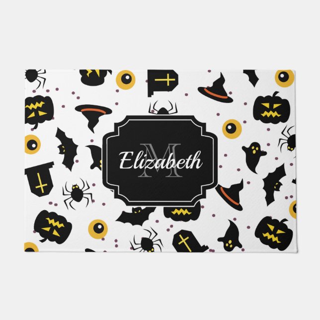 Felpudo Patrón de Halloween (Anverso)