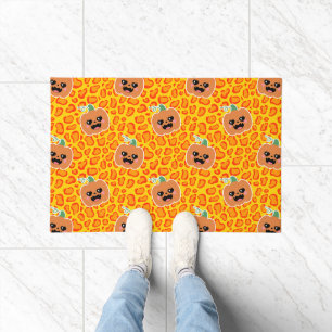 Felpudo Patrón de Halloween de impresión leopardo