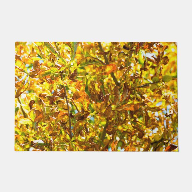 Felpudo Patrón de hojas de otoño (Anverso)