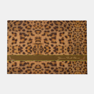 Felpudo Patrón de Jaguar Femenino Lindo Estampado de Anima