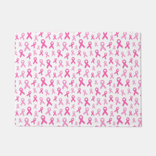 Felpudo Patrón de lazo rosa – Conciencia sobre el cáncer d