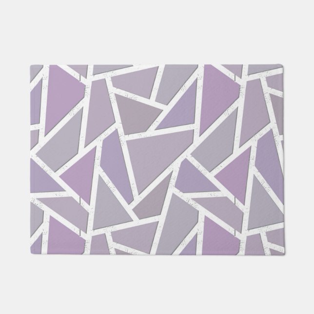 Felpudo Patrón de mosaico de lavanda (Anverso)