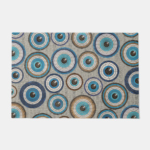 Felpudo Patrón de mosaico de ojos malvados