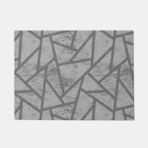 Felpudo Patrón de mosaico gris