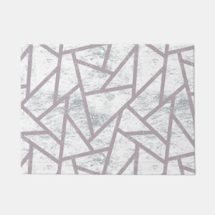 Felpudo Patrón de mosaico gris pálido