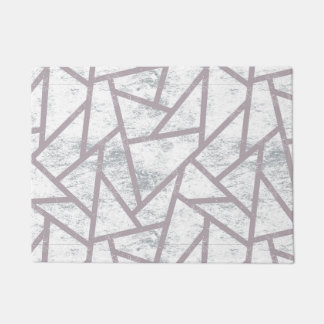 Felpudo Patrón de mosaico gris pálido