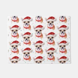 Felpudo Patrón de Navidad de perro Chihuahua lindo