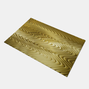 Felpudo Patrón de ondas de ORO PURO + tu texto / foto