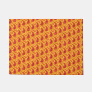 Felpudo Patrón de paisley persa Naranja oriental