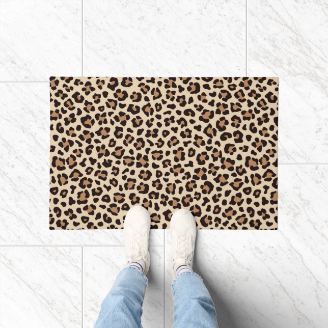 Felpudo Patrón de Piel de Leopardo (Interior)