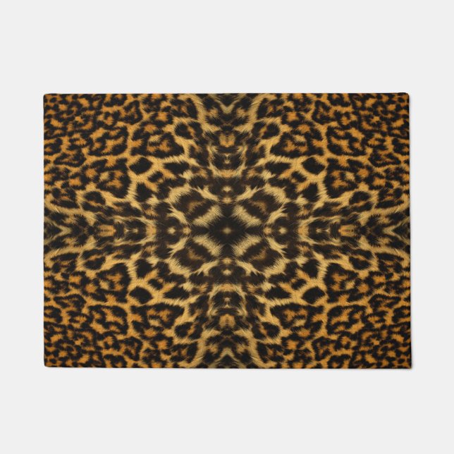 Felpudo Patrón de piel de leopardo (Anverso)