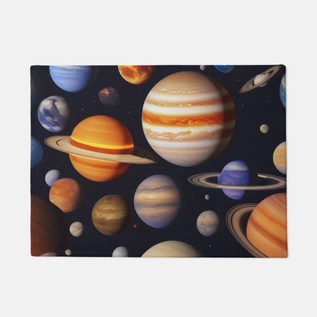 Felpudo Patrón de planetas (Anverso)