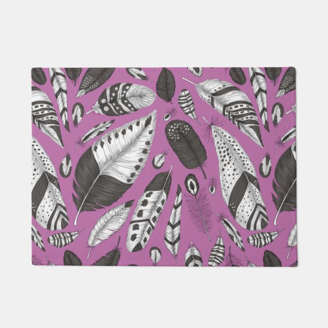 Felpudo Patrón de plumas (Anverso)