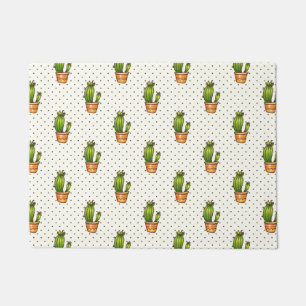 Felpudo Patrón de punto de polk cactus y éxito
