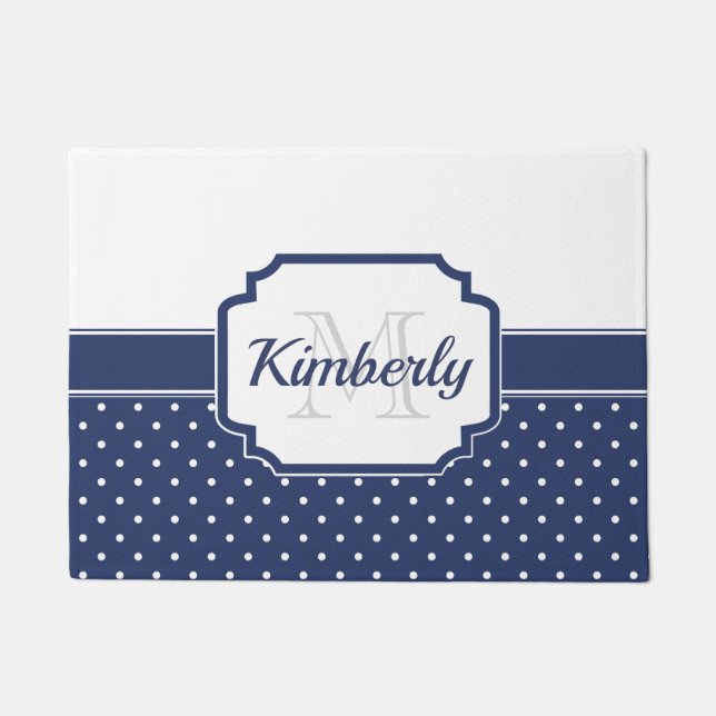 Felpudo Patrón de puntos azules (Anverso)