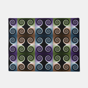 Felpudo Patrón de resumen de espiral colorida de Guay