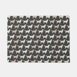 Felpudo Patrón de siluetas de recuperación de oro | Perros