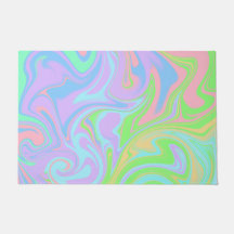 Patrón de Swirl Pastel verde azul púrpura