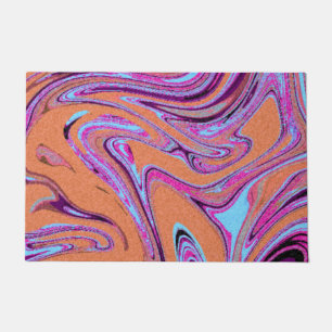Felpudo Patrón de textura de mármol Cuto colorido