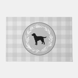 Felpudo Patrón de verificación de búfalo de silueta de per