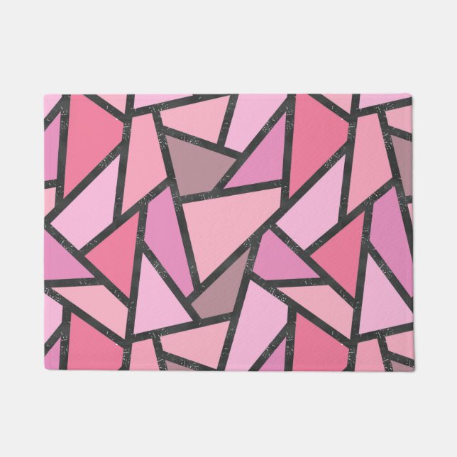 Felpudo Patrón de vidrio manchado de coral (Anverso)