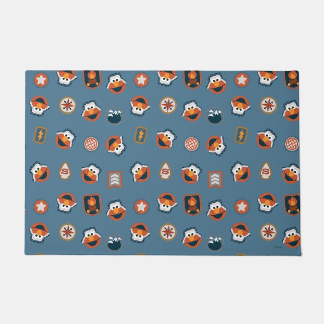 Felpudo Patrón del Explorador de Woodland Elmo (Anverso)