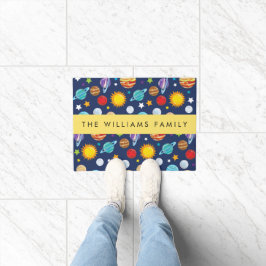 Felpudo Patrón espacial, planetas, estrellas, cosmos, tu n