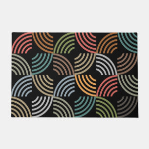 Felpudo Patrón Estilo Moderno- Vintage Geométrico de moda