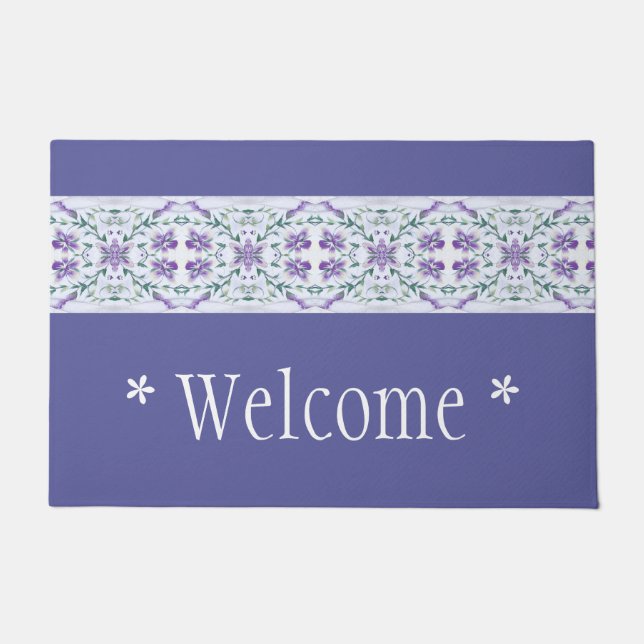 Felpudo Patrón floral detallado (Anverso)