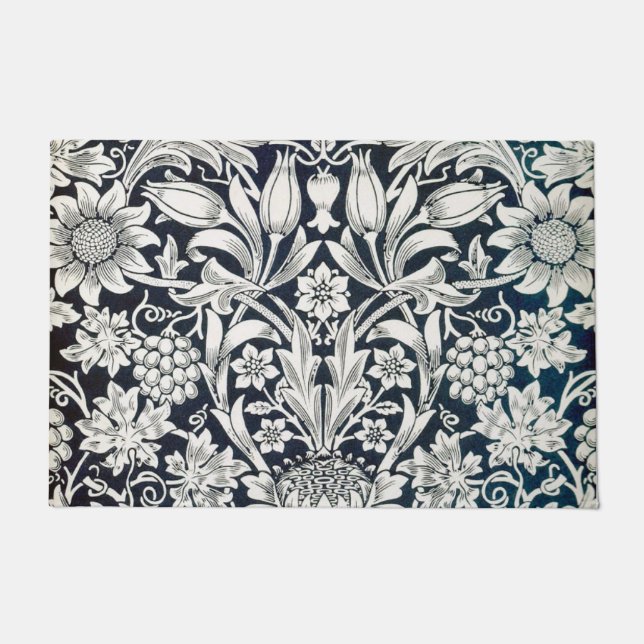 Felpudo Patrón floral vintage, William Morris (Anverso)