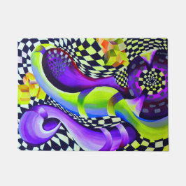 Felpudo Patrón geométrico Art Deco de los años 80