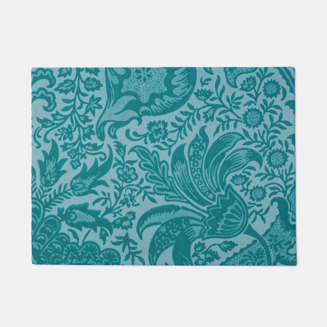 Felpudo Patrón indio (por William Morris) Doormat (Anverso)
