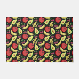 Felpudo Patrón ininterrumpido de frutas   fruta tropical c
