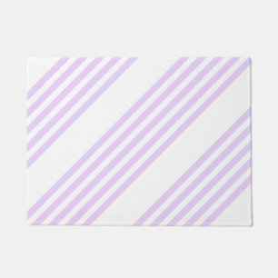 Felpudo Patrón Lilac púrpura y blanco de cinco rayas