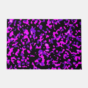 Felpudo Patrón moderno de camuflaje rosa y morado