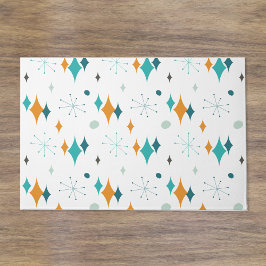 Felpudo Patrón moderno Starburst Mid Century