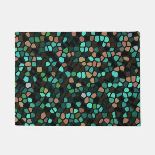 Felpudo Patrón mosaico multicolor